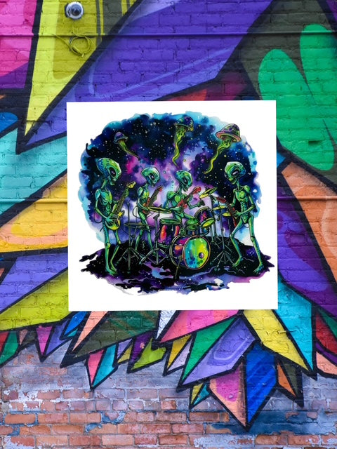 441. Alien Rock Band Decal