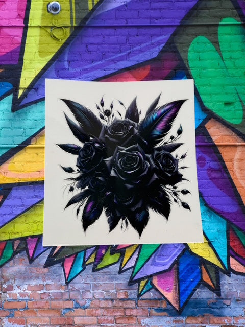 444. Gothic Black Roses
