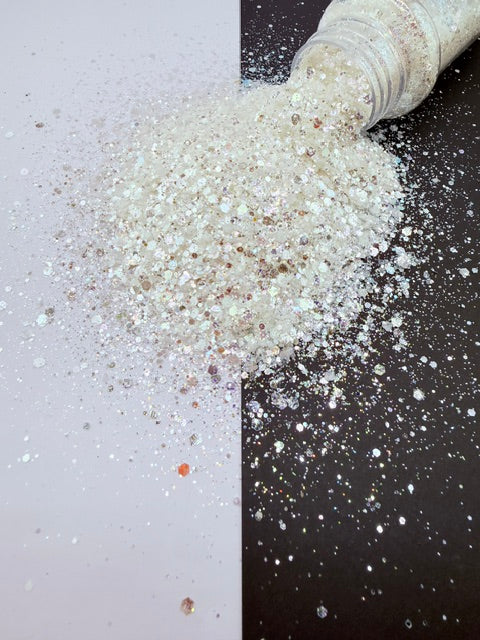 Lightning Frost- High Sparkle White Chunky Mixed Glitter 14-3