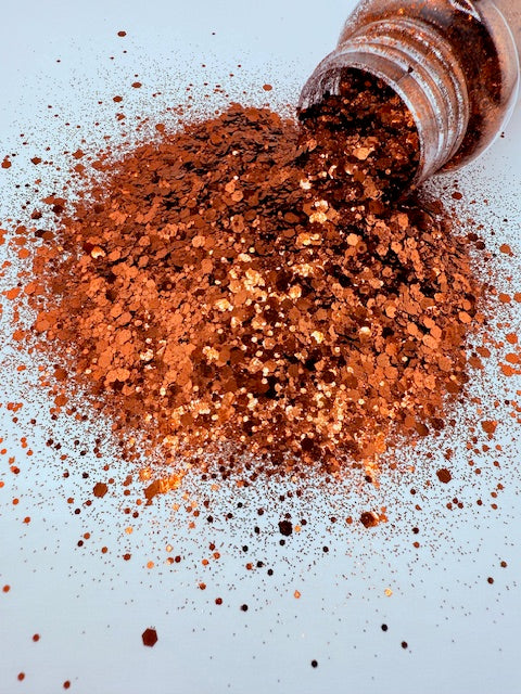 Hazelnut 2- Football Brown Chunky Mixed Glitter