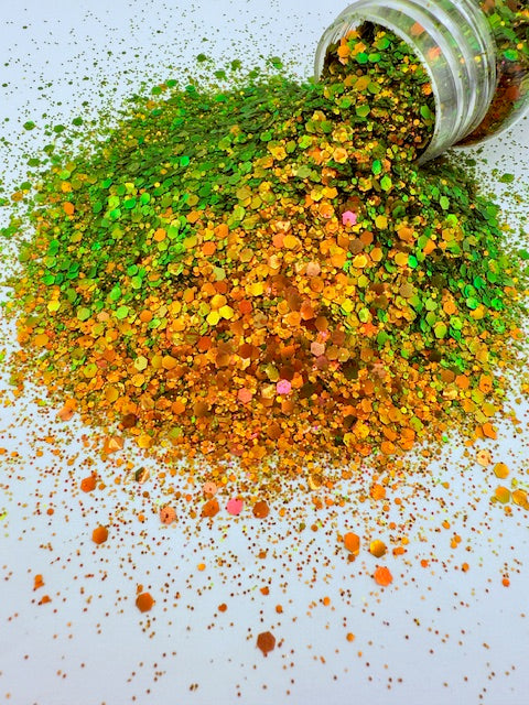 Mother of Dragons- Yellow Green Pink Color Shift Metallic Chunky Mixed Glitter