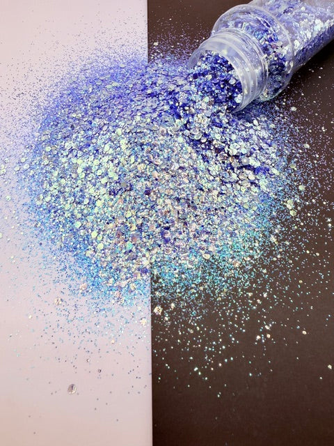 Iris- Blue Purple Textured Chunky Mixed Glitter 8-2