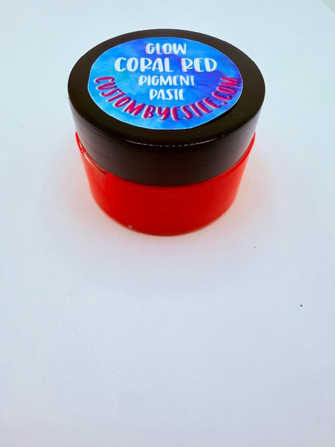 Coral Red GLOW Pigment Paste 6-10