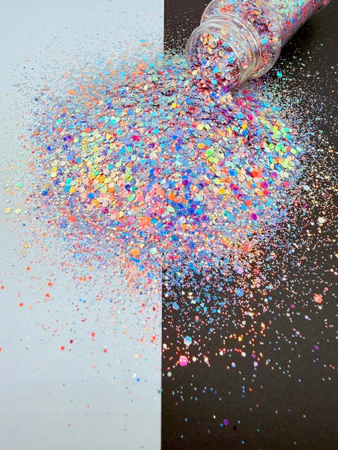 Candy Cove- Pink Purple Teal Chunky Custom Mixed Glitter 9-4