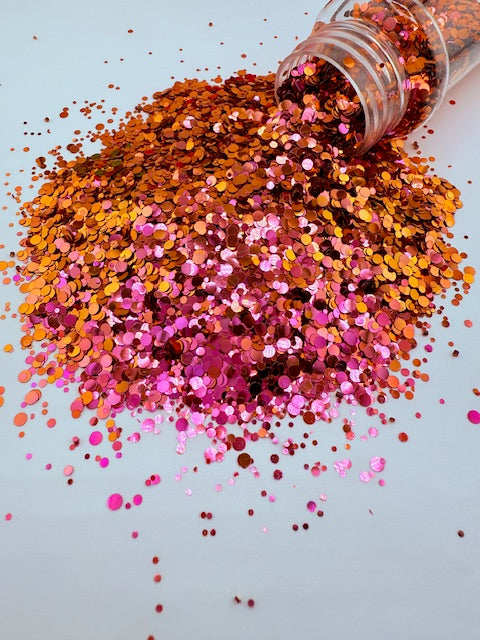 Copper Bloom - Copper Rose Gold Color Shift Circle Glitter 11-5