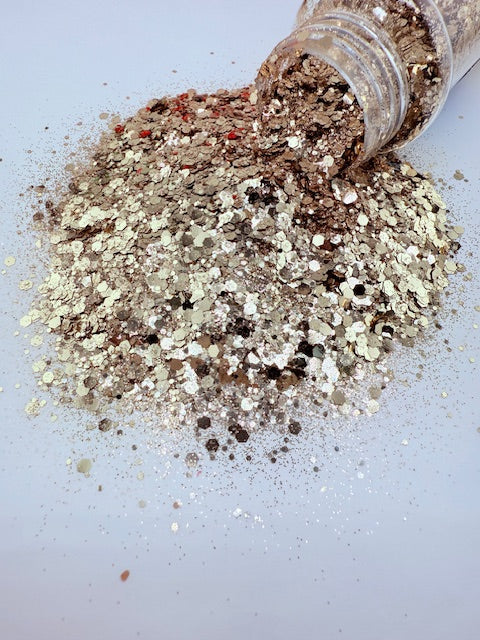 Iced Latte 2 - Light Gold Chunky Mixed Glitter 11-5