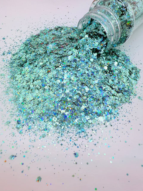 Frozen Holo - Teal Holographic Chunky Mixed Glitter 11-5