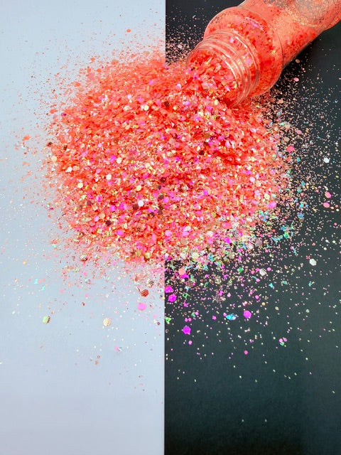 Seashell Blush- Pink Textured Custom Mixed Chunky Glitter
