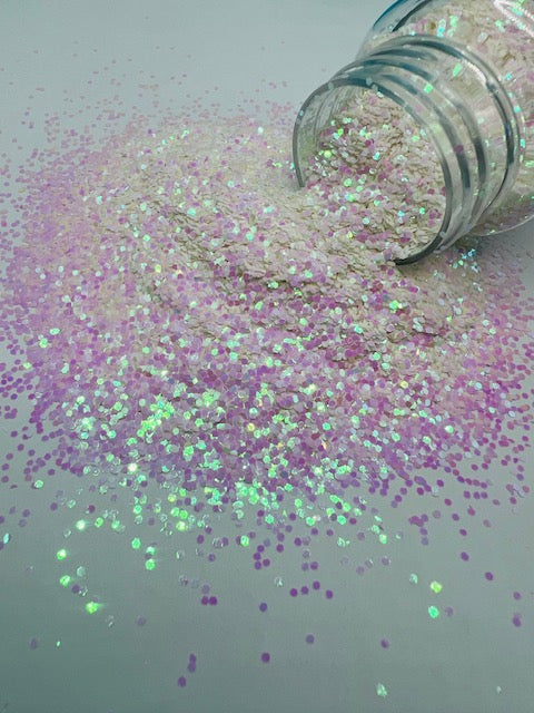 Frenchie - White Pink Color Shift Mini Chunky Glitter 5-9 – Custom By Estee