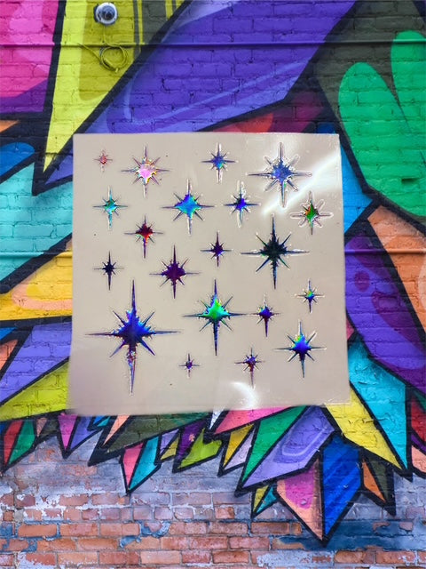 281. HOLOGRAPHIC Galaxy Stars Decal