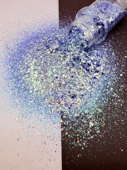 Sapphire Dream- Blue Purple Textured Chunky Mixed Glitter