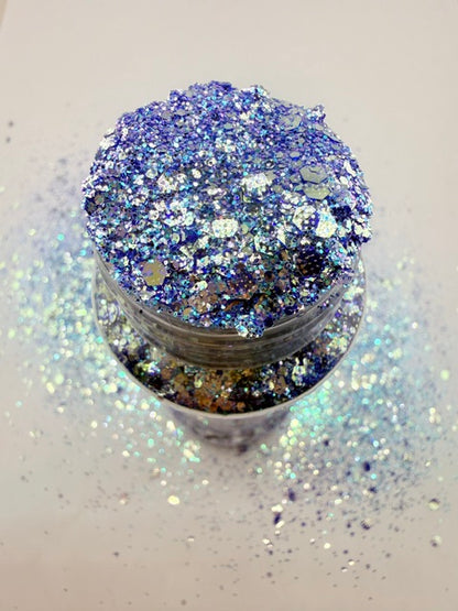 Sapphire Dream- Blue Purple Textured Chunky Mixed Glitter