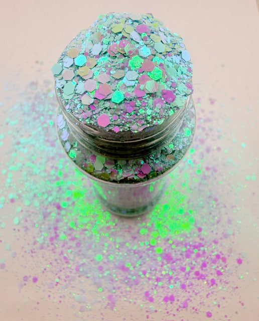 Mystic Ice- Icey Blue Pink Colo Shift Chunky Mixed Glitter