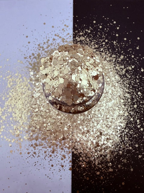 Champagne Alloy- Light Gold Flat Metallic Chunky Mixed Glitter 7/9