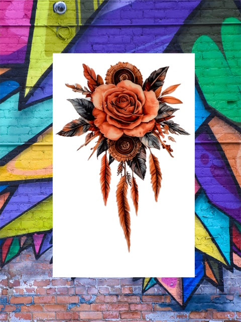 455. Floral Rustic Boho Decal