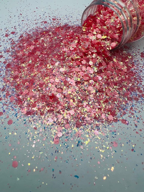 Sweet Caroline- Custom Mixed Pearl Pink with Opal Crushed Glass Glitter 2-2