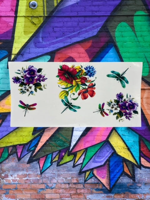380. Floral Dragonfly Embellishment UVDTF