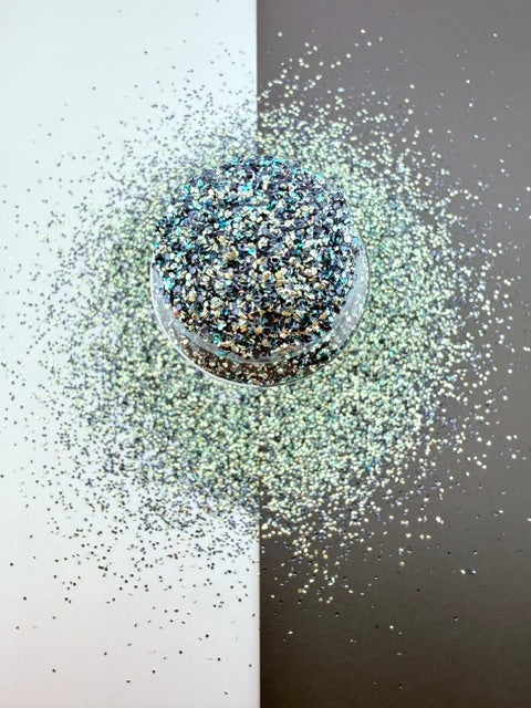 Bubble Glitter 35- Black Grey Mini Chunky 14-1