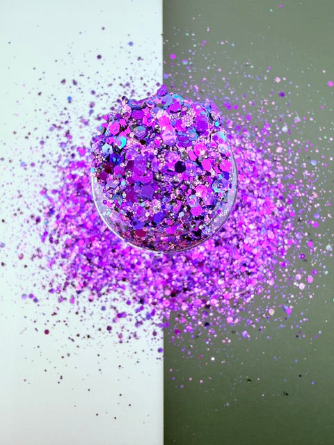 Twisted Tonic- Purple Blue Color Shift Textured Custom Mixed Chunky Glitter