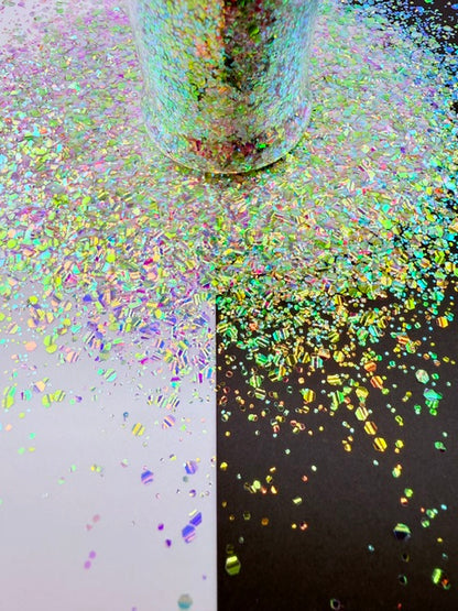 Ghost Royale- Iridescent Rainbow Chunky Custom Mixed Glitter 1-2
