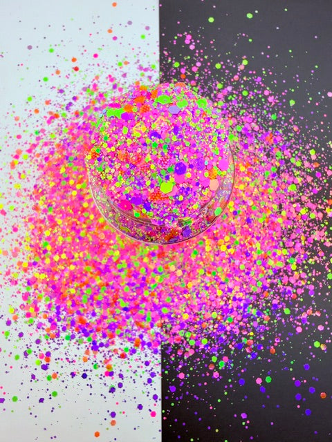 Spooky Pop- Pink Green Purple Textured Chunky Custom Mixed Glitter