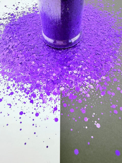 Dark Purple Alloy- Purple Flat Metallic Chunky Mixed Glitter