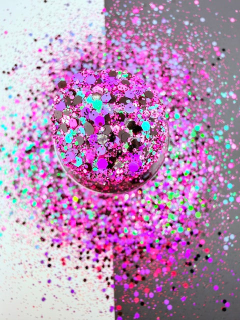 Freaky Friday - Black Purple Pink Chunky Custom Mixed Glitter 13-8