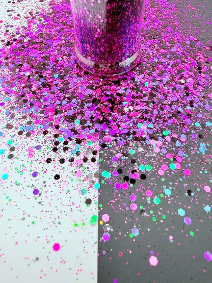 Freaky Friday - Black Purple Pink Chunky Custom Mixed Glitter 13-8