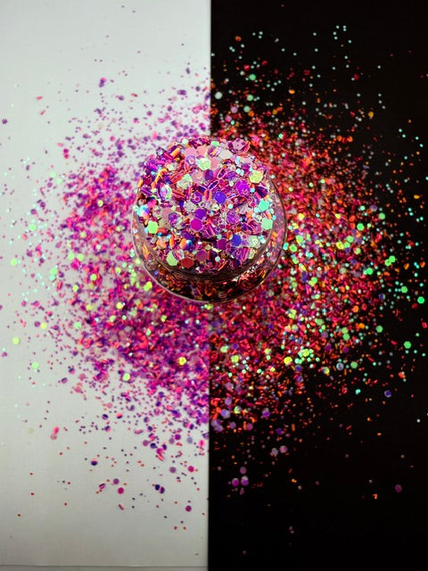 Practical Magic- Purple Color Shift Glow Chunky Mixed Bubble Glitter