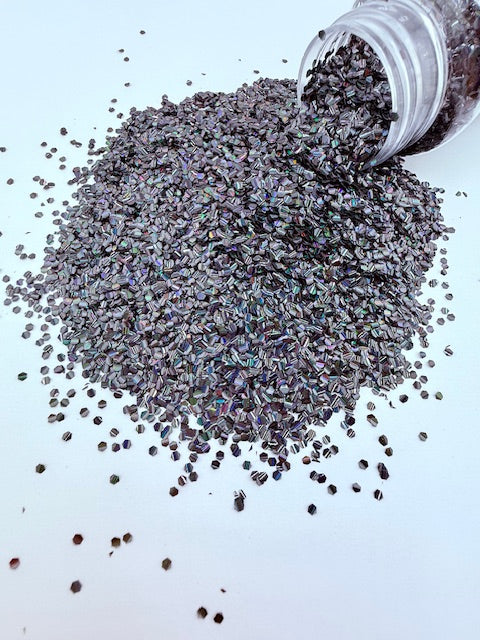 Bubble Glitter 21- Black Holographic