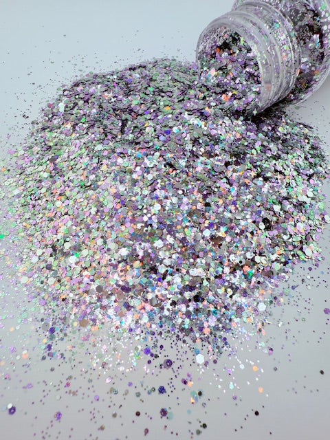 Cosmo Crush- Holo Lavender Galaxy Star Chunky Mixed Glitter