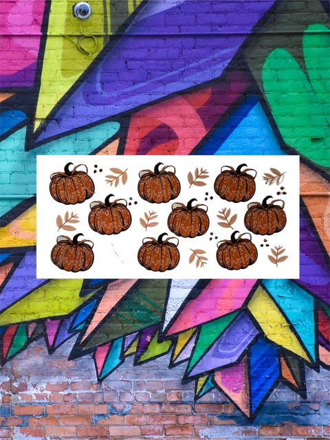 610. Patterned Pumpkin UVDTF