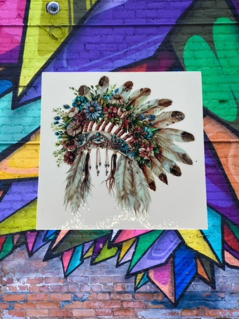 58. Boho Indian Headdress Decal