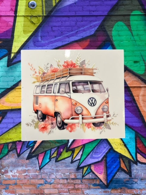 384. Boho VW Floral Van