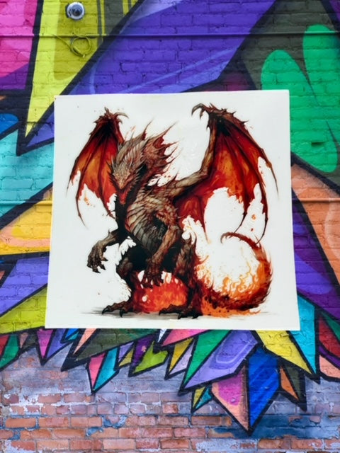 152. Red Fire Dragon Decal