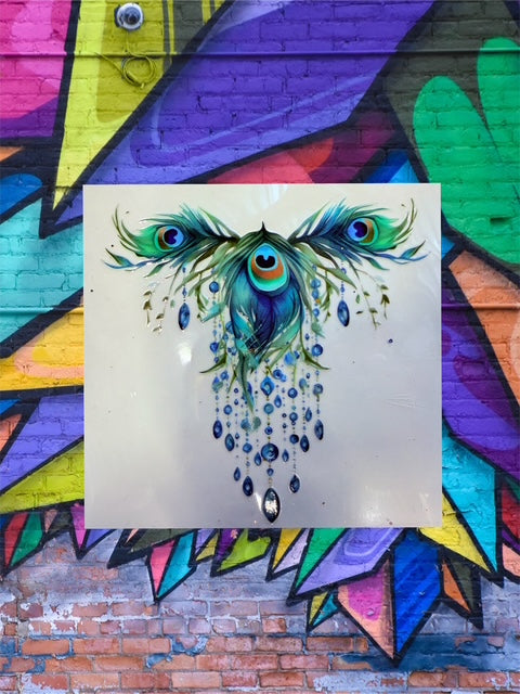 235. Peacock Embellishment Decal