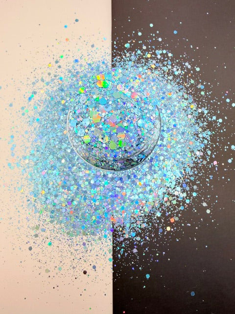 Polar Princess- Icey Blue Holographic Chunky Mixed Glitter 13-10