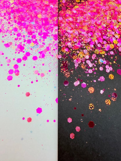 Pink Pineapple- Pink Opal Chunky Custom Mixed Glitter 14-5