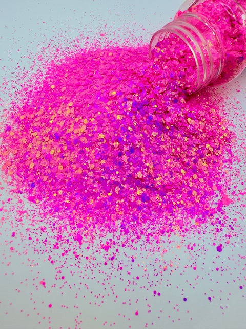 Pop Princess- Pink Color Shift Chunky Mixed Glitter 6-7