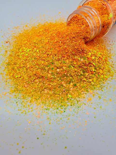 Electric Honey- Yellow Orange Color Shift Chunky Mixed Glitter 11-3