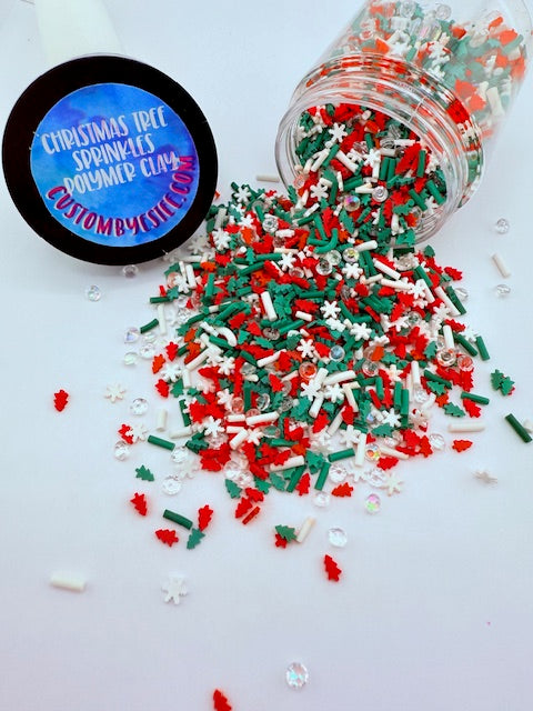 5. Christmas Tree Sprinkles- Polymer Clay Pieces 11-10