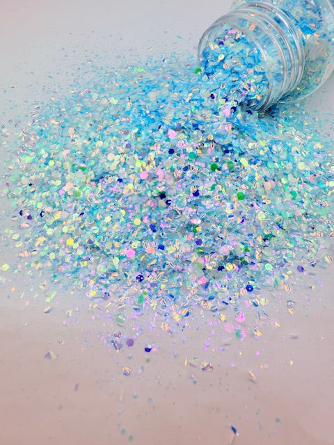 Crystal Noel- Icey Blue Color Shift Chunky Mixed Glitter