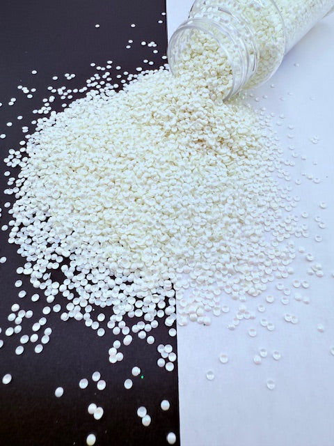 3D Pearl Glitter 15- White Pearl