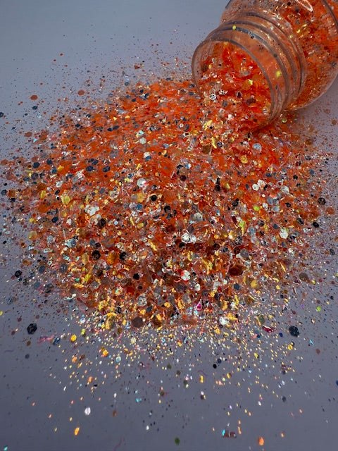Breaking Dawn- Orange Pink Mirrored Custom Mixed Chunky Glitter 8-8