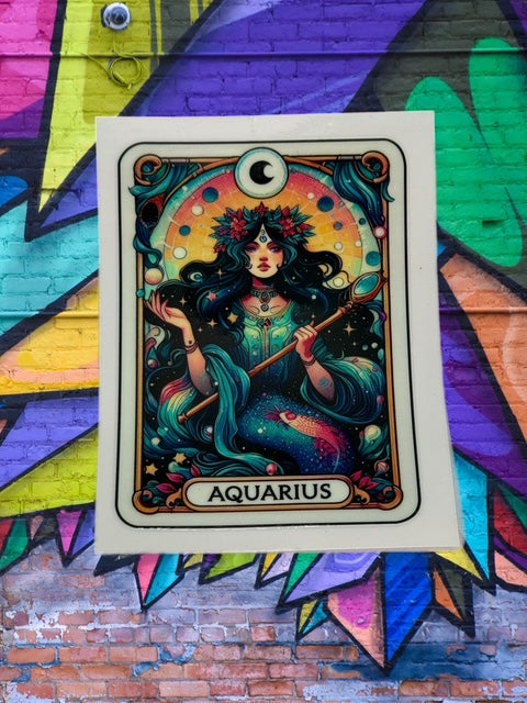 11. Aquarius Tarot Card Decal