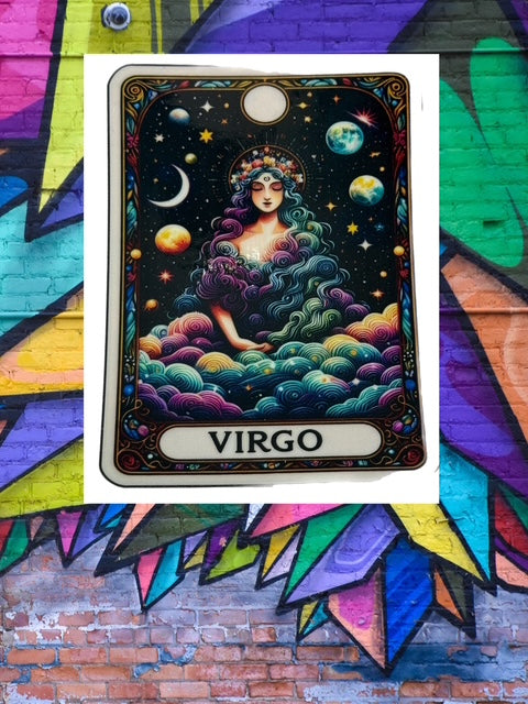 90. Virgo Tarot Card Decal