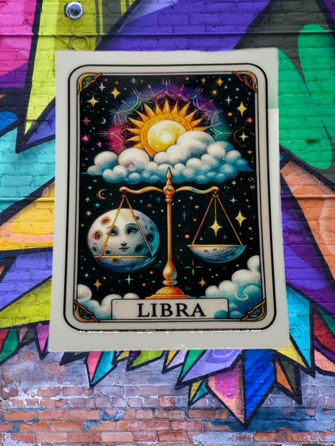 468. Libra Tarot Card Decal
