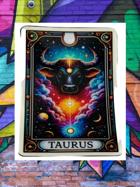 417. Taurus Tarot Card Decal