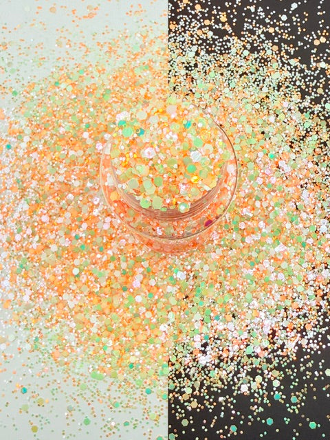 Pumpkin Carriage- Orange Glow Chunky Mixed Glitter