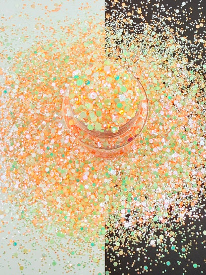 Pumpkin Carriage- Orange Glow Chunky Mixed Glitter